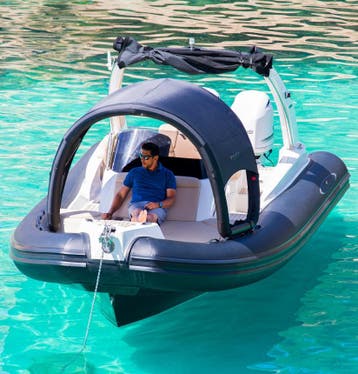 Opblaasbare Bimini Maat XS Zwart - Decktent, Watersport en Boten, Accessoires en Onderhoud, Ophalen of Verzenden, Nieuw
