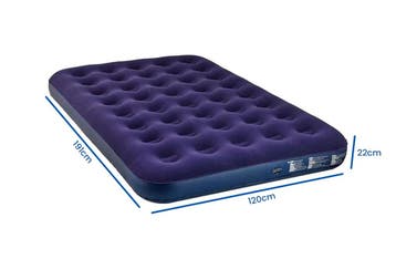 Jilong Luchtbed 2-pers | Velours 191x120 | Premium | OP=OP, Caravans en Kamperen, Luchtbedden, Ophalen of Verzenden, Ingebouwde pomp