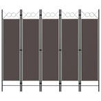vidaXL Kamerscherm met 5 panelen 200x180 cm antraciet, Verzenden, Nieuw