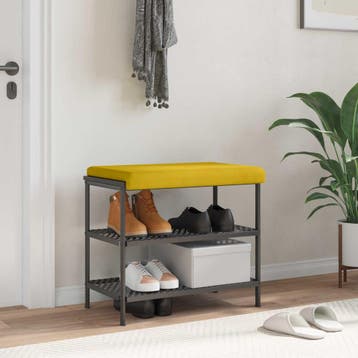 vidaXL Bankkussen fluweel Geel Diepte 35 cm, Verzenden, Nieuw, Geel
