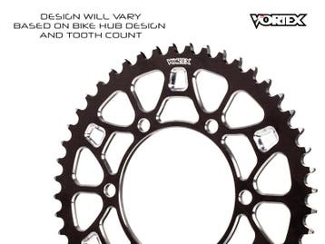 Vortex Racing V4 45 Tooth 525 Rear Sprocket - Black, Ophalen of Verzenden, Nieuw