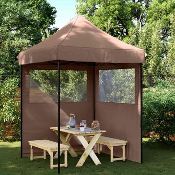 vidaXL Partytent 200 x 200 x 306 cm Bruin Oxford Stof, Verzenden, Nieuw, Partytent