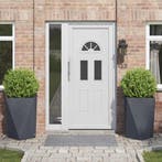 vidaXL Plantenbak 2 pcs Antraciet 50 x 50 x 75 cm Staal, Verzenden, Minder dan 60 cm, Nieuw, Metaal