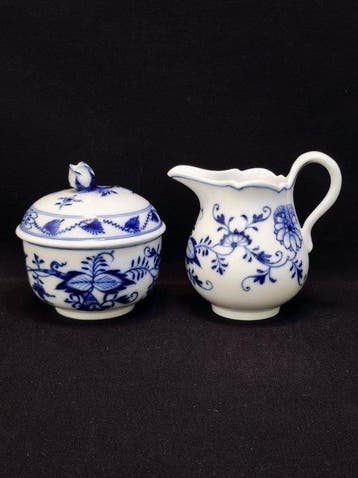Meissen - Melkkan (2) - 2er Set antikes Sahnekännchen und