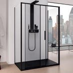 Douchecabine Lacus Torcello Aluminium Helder Glas Zwart, Ophalen of Verzenden, Nieuw, Douche
