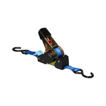 Zelfoprollende Spanband 25 mm 0,6 ton 3,5M met S-haken, Verzenden, Nieuw