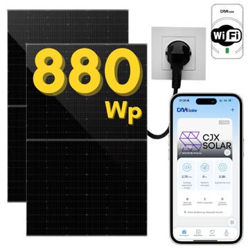 CJX Solar plug en play set - Met Stekker - 880 watt, Ophalen of Verzenden, Nieuw, Compleet systeem, 200 wattpiek of meer
