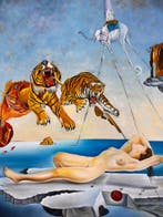 Dalí – “Les Elephant” | Handgeschilderd, Huis en Inrichting, Woonaccessoires | Schilderijen, Tekeningen en Foto's, Ophalen of Verzenden