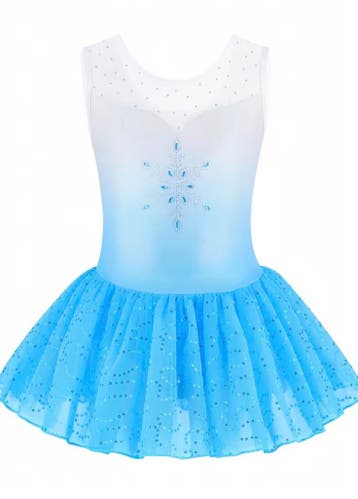 Turquoise balletpakje - model Crystal  mt 92/98 t/m 140/146, Sport en Fitness, Ophalen of Verzenden, Nieuw, Kleding