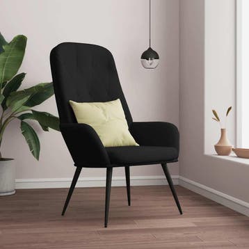 vidaXL Relaxstoel fluweel zwart, Verzenden, Nieuw