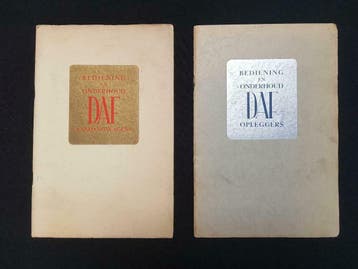 1943 - 1949 Daf Aanhangers handleiding instructieboekjes, Verzenden