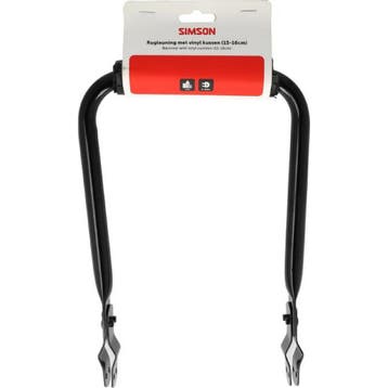 Simson bagagedrager rugsteun 15-16cm Zwart met vinyl rugk..., Ophalen of Verzenden, Nieuw