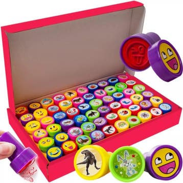 Kruzzel Kinderstempelset 60 Stuks - Educatief en Veilig S..., Ophalen of Verzenden, Nieuw