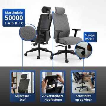 2dekans | Backerz Ergonomische Bureaustoel - Bureaustoelen, Ophalen of Verzenden, Zo goed als nieuw