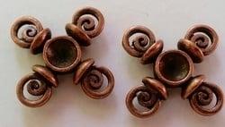 2 x Rood koperen metalen kastje spiralen 20 mm ruimte voo..., Ophalen of Verzenden, Nieuw, Tussenstuk of Tussenkraal
