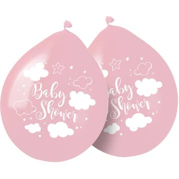 Babyshower Ballonnen Roze Meisje - 8 Stuks, Ophalen of Verzenden, Nieuw
