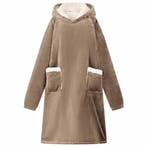 vidaXL Deken hoodie Kameel L Fleece en Flanel, Verzenden, Nieuw