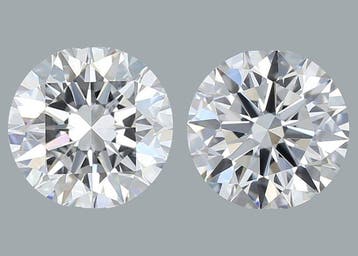 2 pcs Diamant (Natuurlijk) - 1.02 ct - Rond - H - VS1 -, Sieraden, Tassen en Uiterlijk, Nieuw