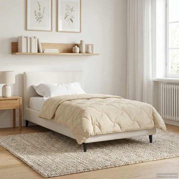 vidaXL Winter Dekbed Crème 135 x 220 cm Microfiber en Teddy, Verzenden, Nieuw