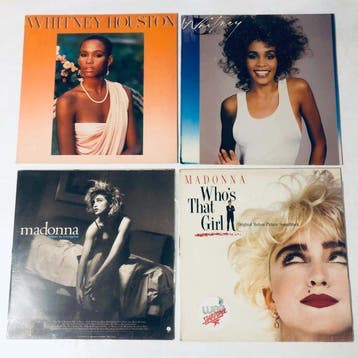 Whitney Houston + Madonna - 4 x great albums - LP albums, Nieuw in verpakking