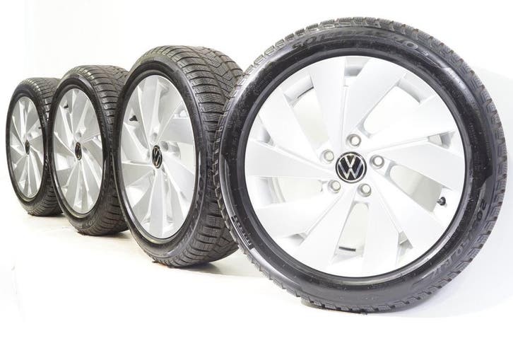 VW Golf 8 5H 17 inch velgen Belmont + Winterbanden Pirelli O, Auto-onderdelen, Banden en Velgen, Velg(en), Gebruikt, 17 inch, Winterbanden