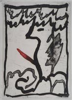 Pierre Alechinsky (1927) - Loiseau surréaliste, Antiek en Kunst