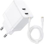 Next-Gen Dubbele USB C Snellader + USB-C Kabel - 2 Meter, Telecommunicatie, Ophalen of Verzenden, Nieuw