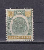 Negri Sembilan 1895/1899 - 20 C. Groen en Olijf Tigre met, Gestempeld