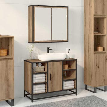 vidaXL Wandplank Artisan Eiken 65 x 20 x 60 cm, Verzenden, Nieuw