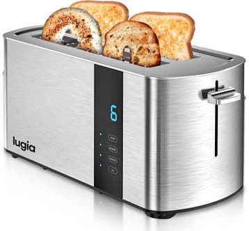 Lugia Broodrooster RVS Toaster 4 Sneetjes - 7 Warmteniveaus, Ophalen of Verzenden, Zo goed als nieuw, Lugia