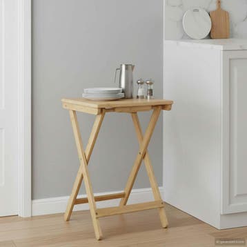 vidaXL Keuken Tafel Naturel 40 x 30 x 53,5 cm Bamboe, Huis en Inrichting, Tafels | Eettafels, Verzenden, Nieuw
