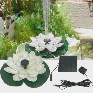 Mini Lotus Solar Fontein - Drijvende Waterval Decoratie voor, Verzenden, Nieuw