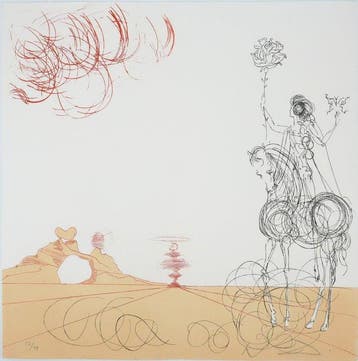 Salvador Dali (1904-1989) - Désert fabuleux : Cavalier