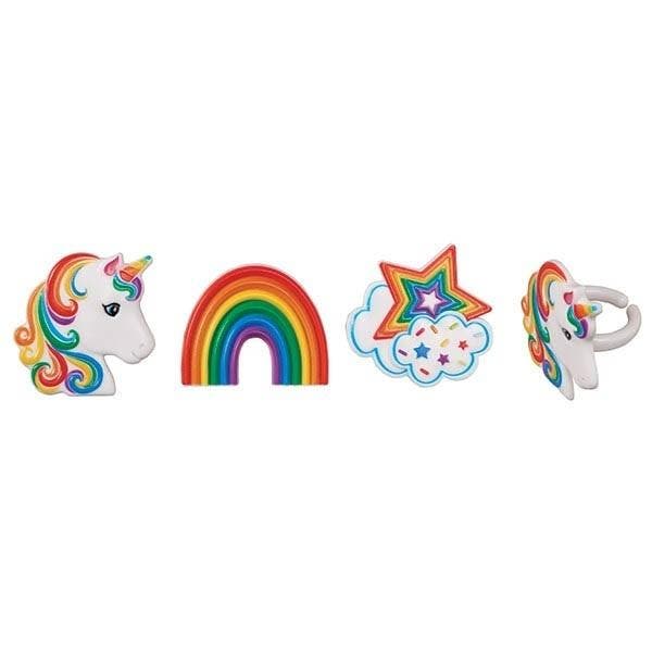 Taartdecoratie Unicorn Ringen 12 stuks**, Hobby en Vrije tijd, Taarten en Cupcakes maken, Nieuw, Verzenden