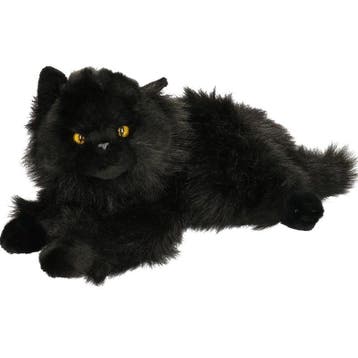 Carldick Perzische kat knuffel - pluche - zwart - 30 cm, Verzenden, Nieuw