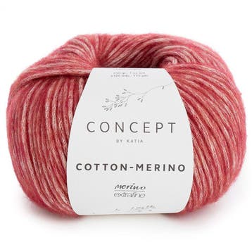 Katia Concept Cotton-Merino - 125 framboosrood - Katoen/Me, Ophalen of Verzenden, Nieuw