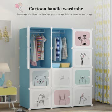 Modulaire Kinder Garderobekast - Ruimtebesparende Plastic Op, Verzenden, Nieuw