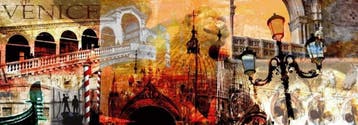 Kunstdruk Saskia Porkay - Venice 100x35cm, Verzenden, Nieuw