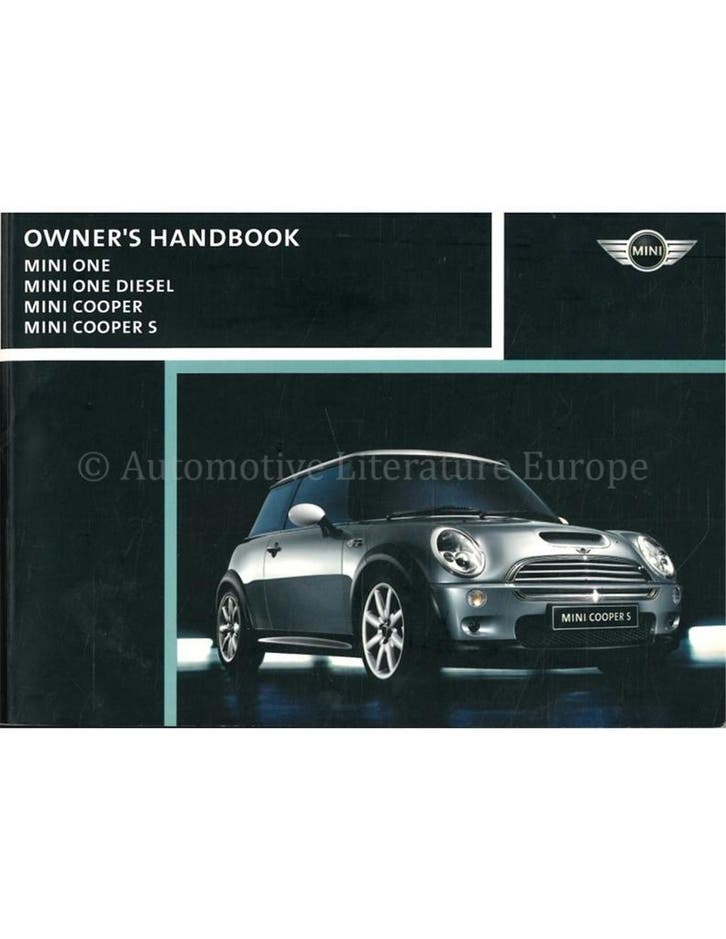 2003 MINI ONE COOPER S INSTRUCTIEBOEKJE ENGELS, Auto diversen, Handleidingen en Instructieboekjes