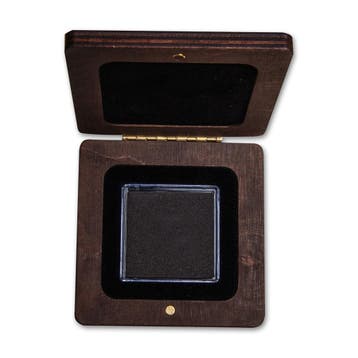 Cassette hout 1x vierkante inlay, Verzenden