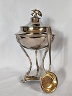 Suikerkom (2) - Messing met nikkelplating, Verzilverd -