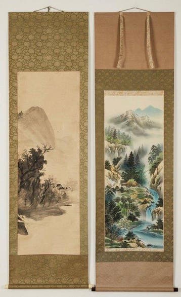 Traditionele Japanse hangende rolschilderijen (kakejiku /