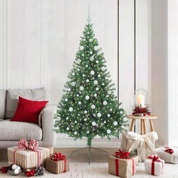 vidaXL Kunstmatig Voorverlicht Kerstboom met 300 LED Groen, Verzenden, Nieuw
