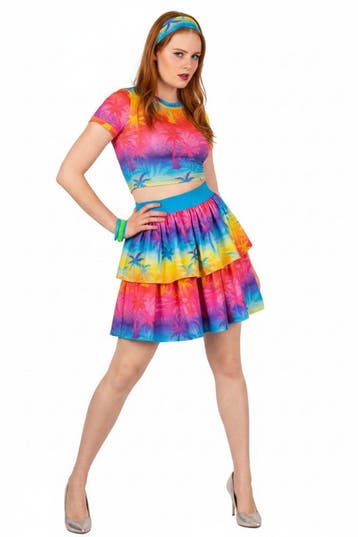 Tropicana Regenboog Rok met Ruches | Toppers Rok - 36, Verzenden, Nieuw