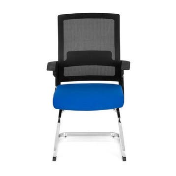 Vergaderstoel | Met Armleuning | Stof | Zwart/Blauw |, Verzenden, Nieuw