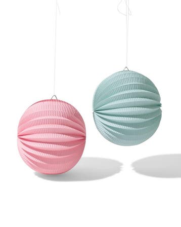 HEMA Lampion 25x25cm floraal - 2 stuks, Hobby en Vrije tijd, Feestartikelen, Verzenden, Nieuw