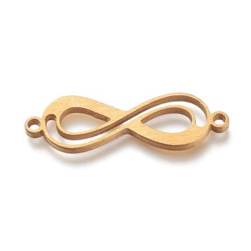 RVS 304 verdeler infinity open 8 x 26,5 x 1,5mm, Oogjes:..., Ophalen of Verzenden, Nieuw, Tussenstuk of Tussenkraal