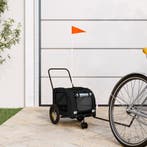 vidaXL Hondenfietstrailer oxford stof en ijzer zwart, Verzenden, Nieuw