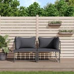 vidaXL Hoekbanken sectioneel met kussens 2 st poly rattan, Verzenden, Nieuw