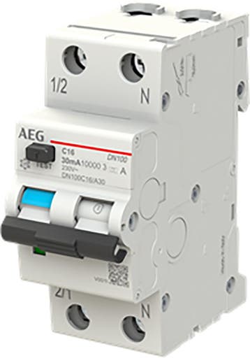 AEG aardlekautomaat | 16A, 30mA, C-kar, 1P+N |, Doe-het-zelf en Verbouw, Elektra en Kabels, Ophalen of Verzenden, Nieuw